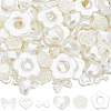 SUNNYCLUE 120Pcs 6 Styles ABS Plastic Imitation Pearl Big Beads KY-SC0002-30-1