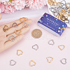 SUNNYCLUE 60Pcs 2 Colors 304 Stainless Steel Linking Ring STAS-SC0007-49-3