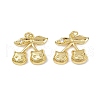 Brass Micro Pave Cubic Zirconia Pendants KK-H072-10G-1