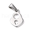 304 Stainless Steel Pendants STAS-I127-053P-1