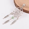 Antique Silver Alloy Mixed Stone European Dangle Charms PALLOY-JF00154-2