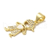 Rack Plating Brass Micro Pave Cubic Zirconia Pendants KK-P272-16A-G-2