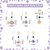Unicraftale 8Pcs 4 Styles Evil Eye Alloy Enamel with Rhinestone Pendant Decoration HJEW-UN0001-22-4