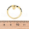 Brass Micro Pave Clear Cubic Zirconia Cuff Rings for Women RJEW-U047-39G-7
