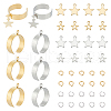 Unicraftale DIY Star Charm Cuff Ring Making Kit STAS-UN0051-40-1