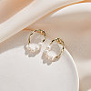 Mother's Day Jewellery Oval Natural Pearl Stud Earrings EJEW-G411-02G-3