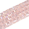 Electroplate Glass Beads Strands EGLA-D018-4x4mm-82-1