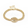 Cubic Zirconia Boy Link Bracelet BJEW-B068-08-1