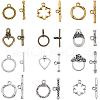 SOFPLATE 120Pcs 12 Styles Tibetan Style Toggle Clasps FIND-SP0001-25-1