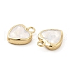 Shell Pearl Heart Charms PEAR-P004-65KCG-3