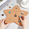 Star Wall Mounted Brooch Jewelry Display Cork Tray AJEW-WH0433-01F-3