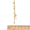 304 Stainless Steel & Glass Heart Tassel Y Necklaces for Women NJEW-B132-03G-4