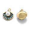 Brass Enamel Pendants X-KK-O140-12G-2