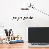 PVC Quotes Wall Sticker DIY-WH0200-032-4