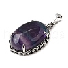 Natural Fluorite Pendants G-Q350-02K-2