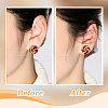 Beebeecraft 12Pcs Brass Earring Nuts KK-BBC0016-32-5