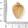 Brass Micro Pave Clear Cubic Zirconia Pendants KK-R224-01A-G-3