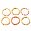 Handmade Polymer Clay Heishi Beads Stretch Bracelets Sets BJEW-JB05902-01-1