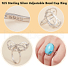 BENECREAT 1Pc Sterling Silver Ring Components STER-BC0002-54-4
