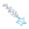 Glass Beads and Alloy Star Snap Hair Clips PHAR-JH00121-5