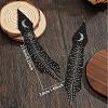 Bohemian Handmade Glass Seed Beads Moon Tassel Dangle Earrings YQ4998-4