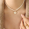 Mother's Day Jewellery 304 Stainless Steel Pave Natural White Shell Constellation Pendant Natural Freshwater Pearl Rice Beaded Necklaces for Women FS-WG631DE-07-1