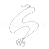 3Pcs 3 Styles 304 Stainless Steel Empty Macrame Pouch Star Moon Pendant Cable Chain Necklace Making NJEW-JN05281-7
