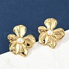 304 Stainless Steel ABS Plastic Pearl Stud Earrings for Women EJEW-U046-12B-G-2
