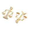 Rack Plating Brass Micro Pave Cubic Zirconia Pendants KK-H449-67G-02-RS-2
