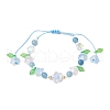 Natural Quartz Beads Braided Bead Bracelets BJEW-MZ00167-04-2