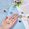 12Pcs 12 Styles Raw Rough Natural Gemstone Pendants PALLOY-AB00220-3