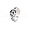 Watch Shape Open Cuff Ring RJEW-S038-212-3