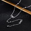 304 Stainless Steel Infinity Y Necklaces NJEW-R026-21P-3