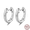 Anti-Tarnish Rhodium Plated 925 Sterling Silver Huggie Hoop Earrings EJEW-BB50163-P-3