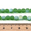 Frosted Transparent Glass Beads Strands GLAA-T032-T6mm-MBB07-4