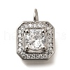 Brass Micro Pave Cubic Zirconia Pendants KK-U055-01P-01-1