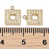 304 Stainless Steel Micro Pave Cubic Zirconia Pendants STAS-I325-025G-02-3