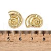Conch Brass Beads KK-A257-01G-3