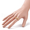 Brass Beaded Finger Ring RJEW-JR00516-3