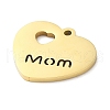 Mother's Day Ion Plating(IP) 304 Stainless Steel Pendants STAS-N104-06G-2