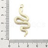 Snake Shape Alloy Rhinestone Pendants PALLOY-Q030-01G-3