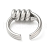 Brass Open Cuff Ring RJEW-C037-03P-3