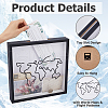 Square Wood Wall Mounted Stamp Storage Boxes with Clear Acrylic Window CON-WH20005-02A-5
