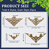   100Pcs 4 Styles Iron Filigree Joiners Sets IFIN-PH0002-18AB-2