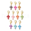 Acrylic Cross Pendant Decoration HJEW-JM01999-1