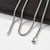 Tarnish Resistant 304 Stainless Steel Venetian Chain Box Chain Necklace Making STAS-A028-N031P-A-2