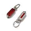 304 Stainless Steel Cubic Zirconia Pendants STAS-E487-21P-07-3