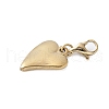 304 Stainless Steel Heart Pendant Decoration STAS-S165-15G-2