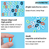 DICOSMETIC 1260Pcs 14 Style Opaque Acrylic Linking Rings SACR-DC0001-01-4