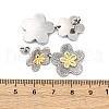 Flower Brass Dangle Stud Earrings EJEW-H158-11GP-5